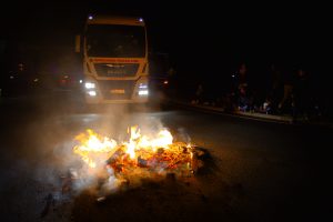 Blocage du centre de distribution de La Poste de Rennes Le Rheu, 1er juin. 2016